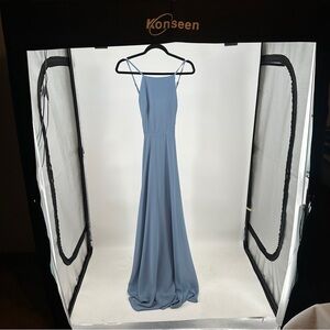 Women’s Lulu's Sky Blue Medium Maxi Dress Formal Wedding Bridesmaid